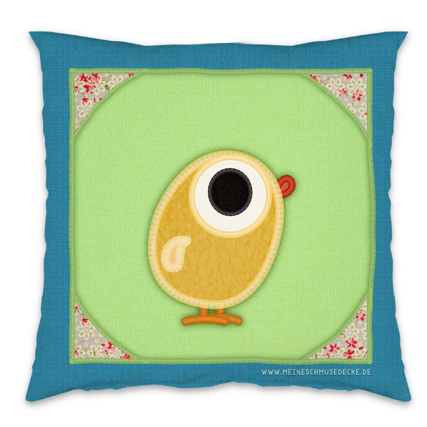 Kissen 40 x 40 cm - Design Meine Schmusedecke Küken (+ Namen)