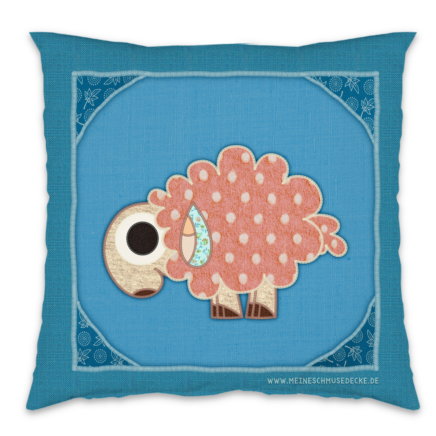 Kissen 40 x 40 cm - Design Meine Schmusedecke Schaf (+ Namen)