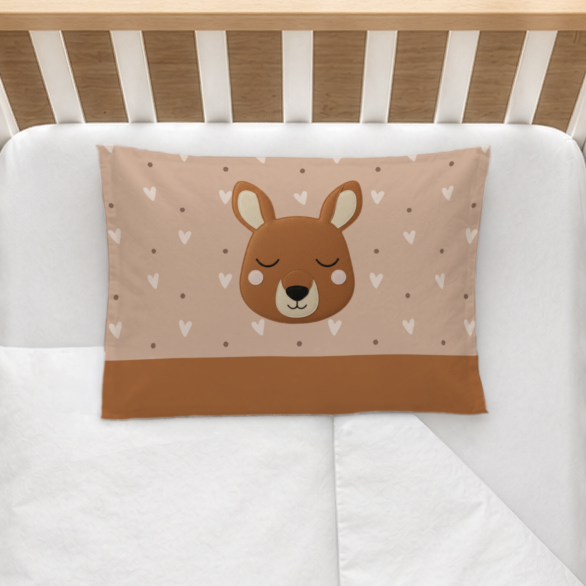 Schlummer Kopfkissen mit Namen | 60x40 cm | Kuschelweiches Kopfkissen mit süßen Tiermotiven | OEKO-TEX® | Handgefertigt in Deutschland Kopie