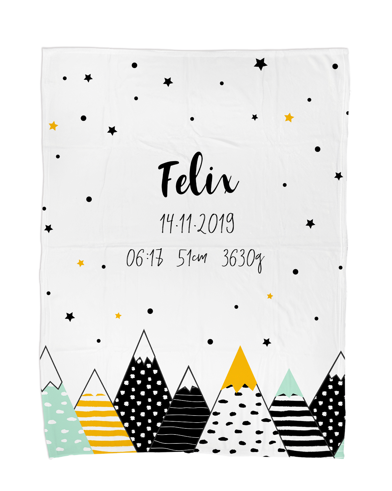 Kuscheldecke - Wild Child bunt - Mit Namen oder Text personalisierbar