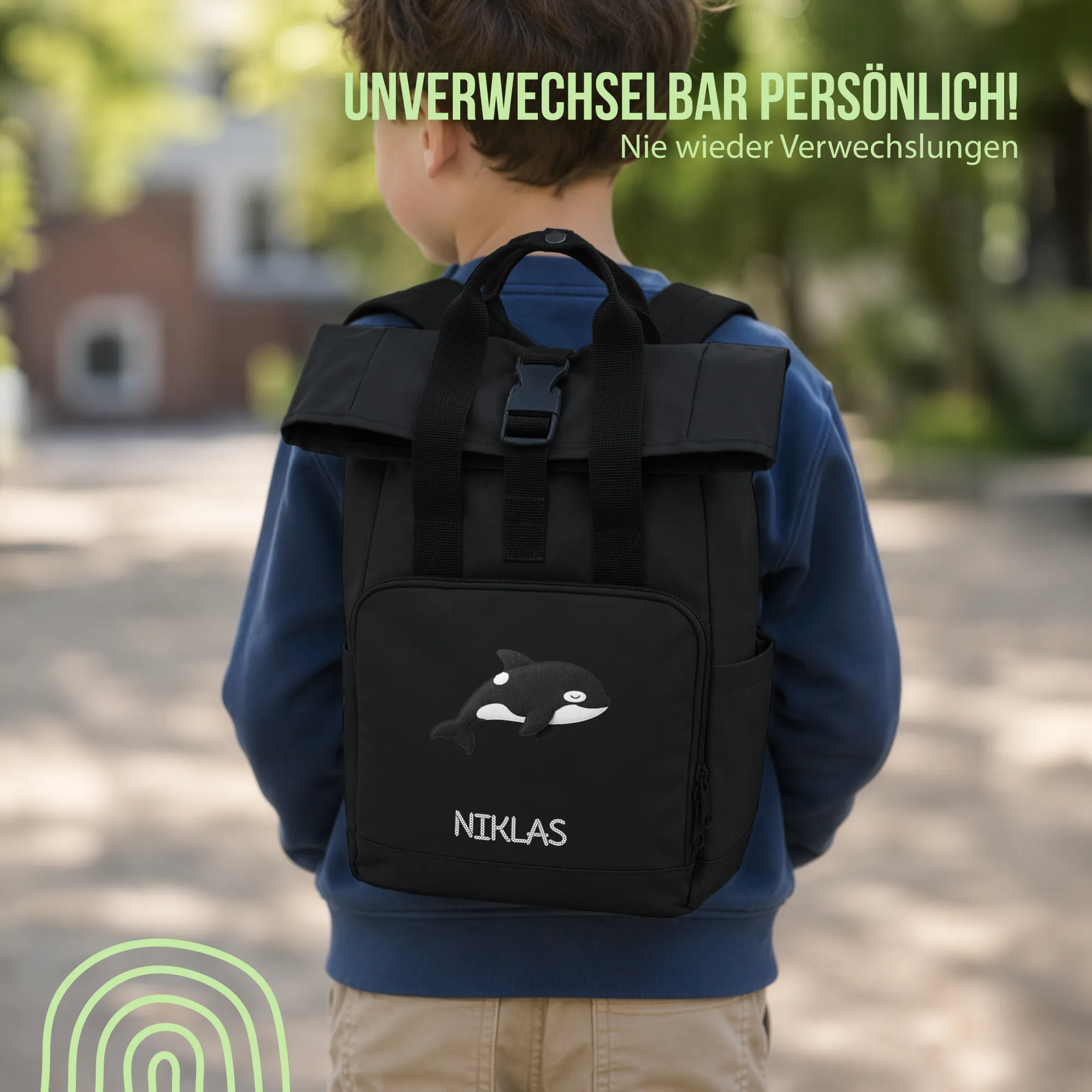 Schlummer Rucksack - Orca - Mit Namen personalisierbar