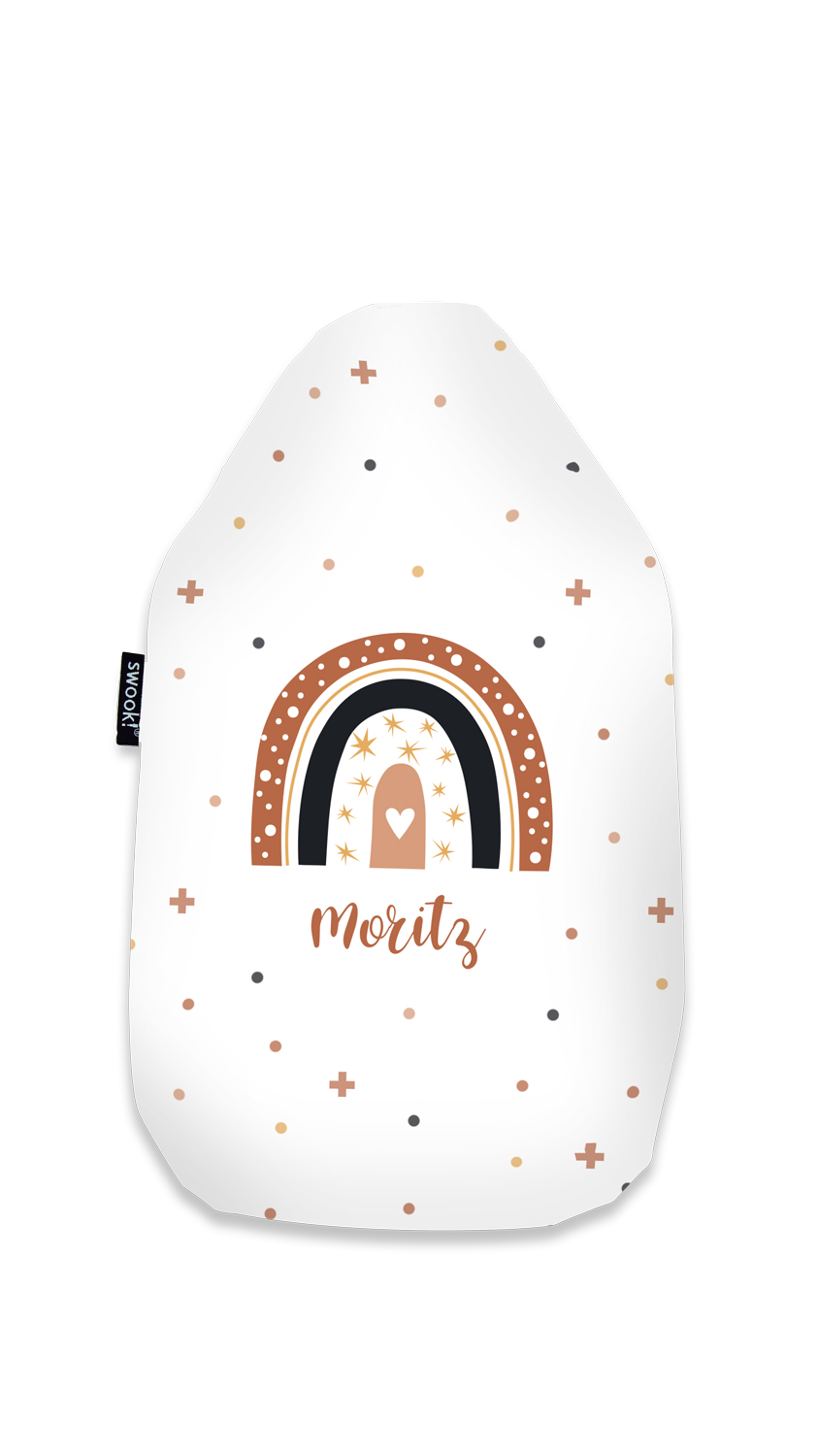 Regenbogen Kreuze - Wärmflasche mit Namen