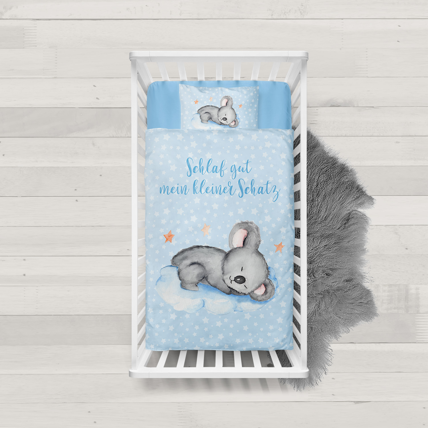 Koala - Kinder-Bettdeckenbezug mit Namen