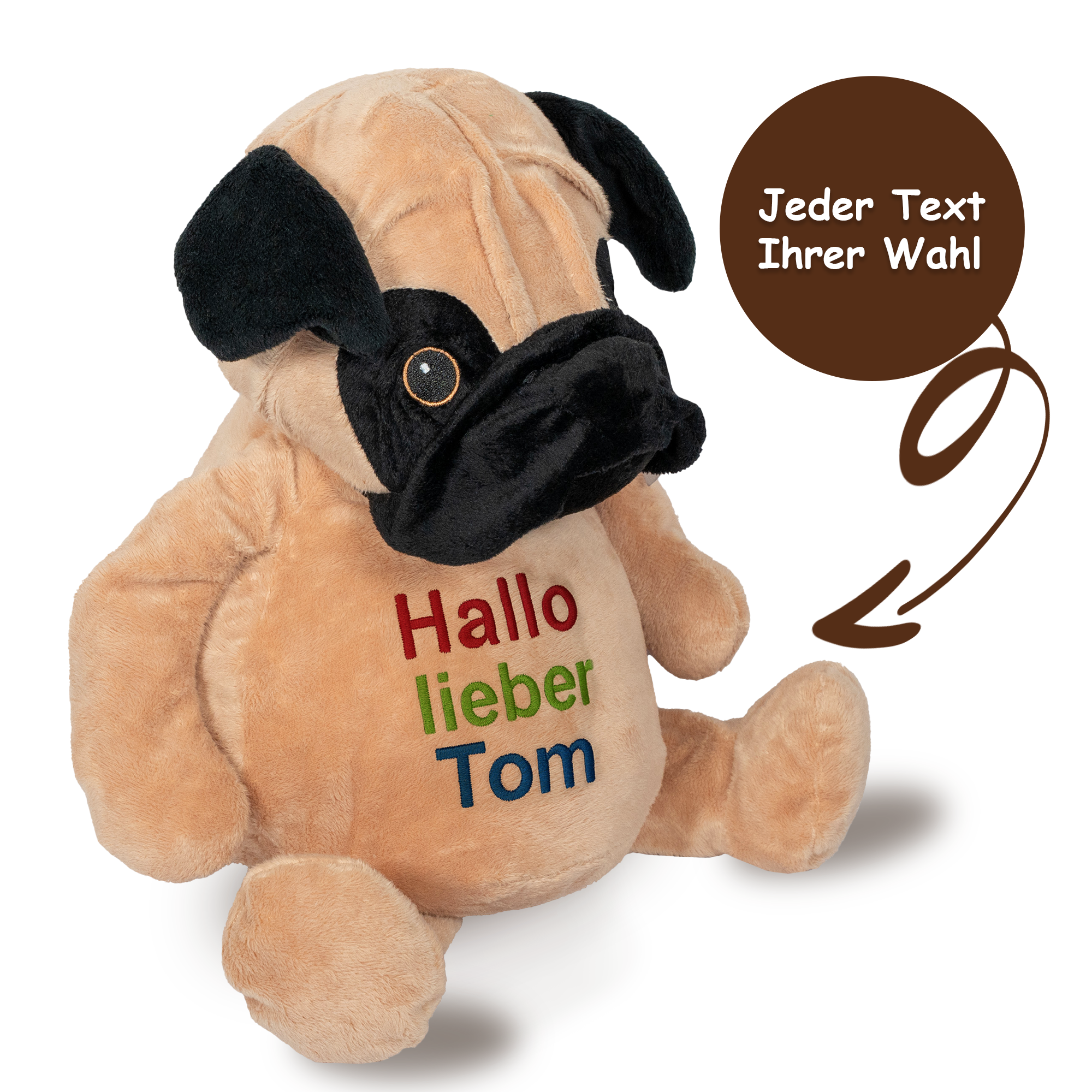 Mops Parker mit hochwertigem Stick für eure Kleinen