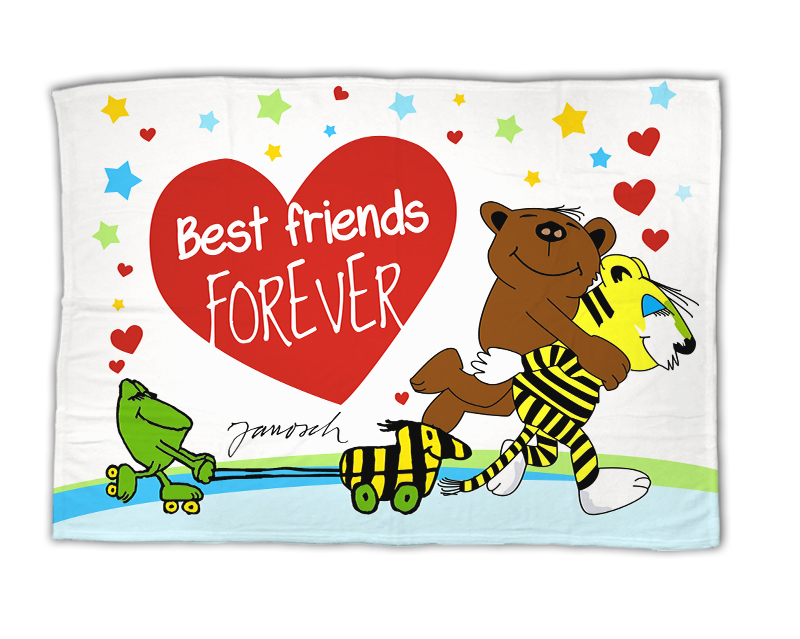 Janosch - Best Friends - Kuscheldecke in 3 Größen verfügbar