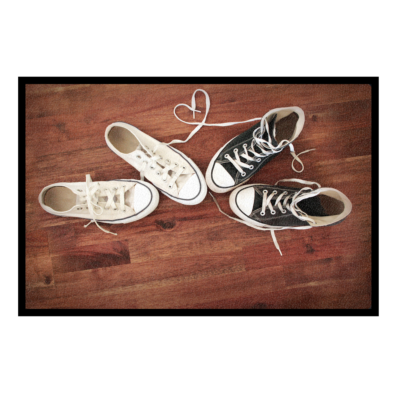 Personalisierte Fußmatte Sneaker – 2 Erwachsene