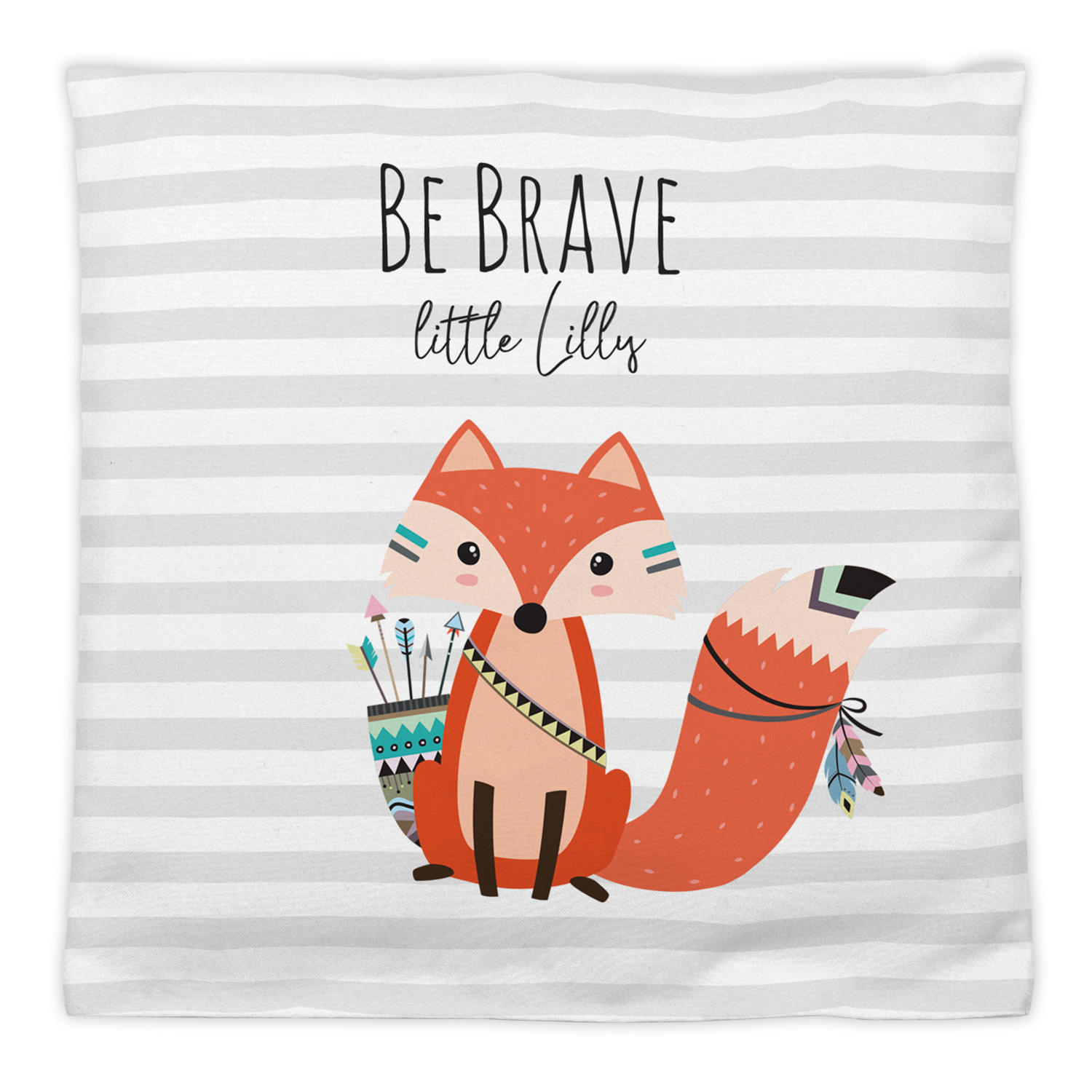 Be Brave - Fuchs grau - Kirschkernkissen mit Namen