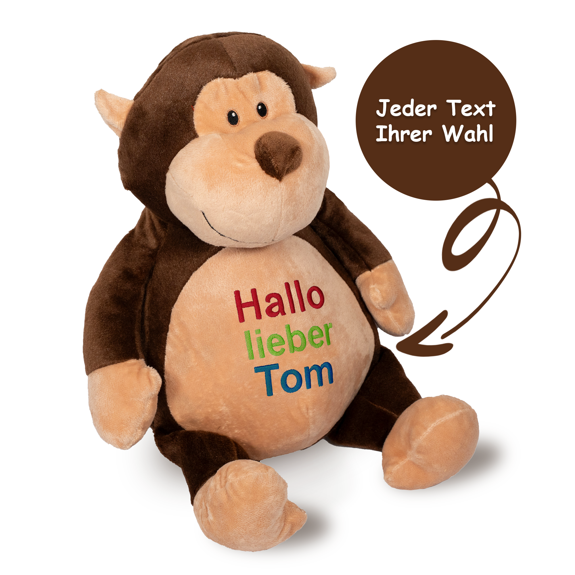 Affe Herbert mit hochwertigem Stick für eure Kleinen