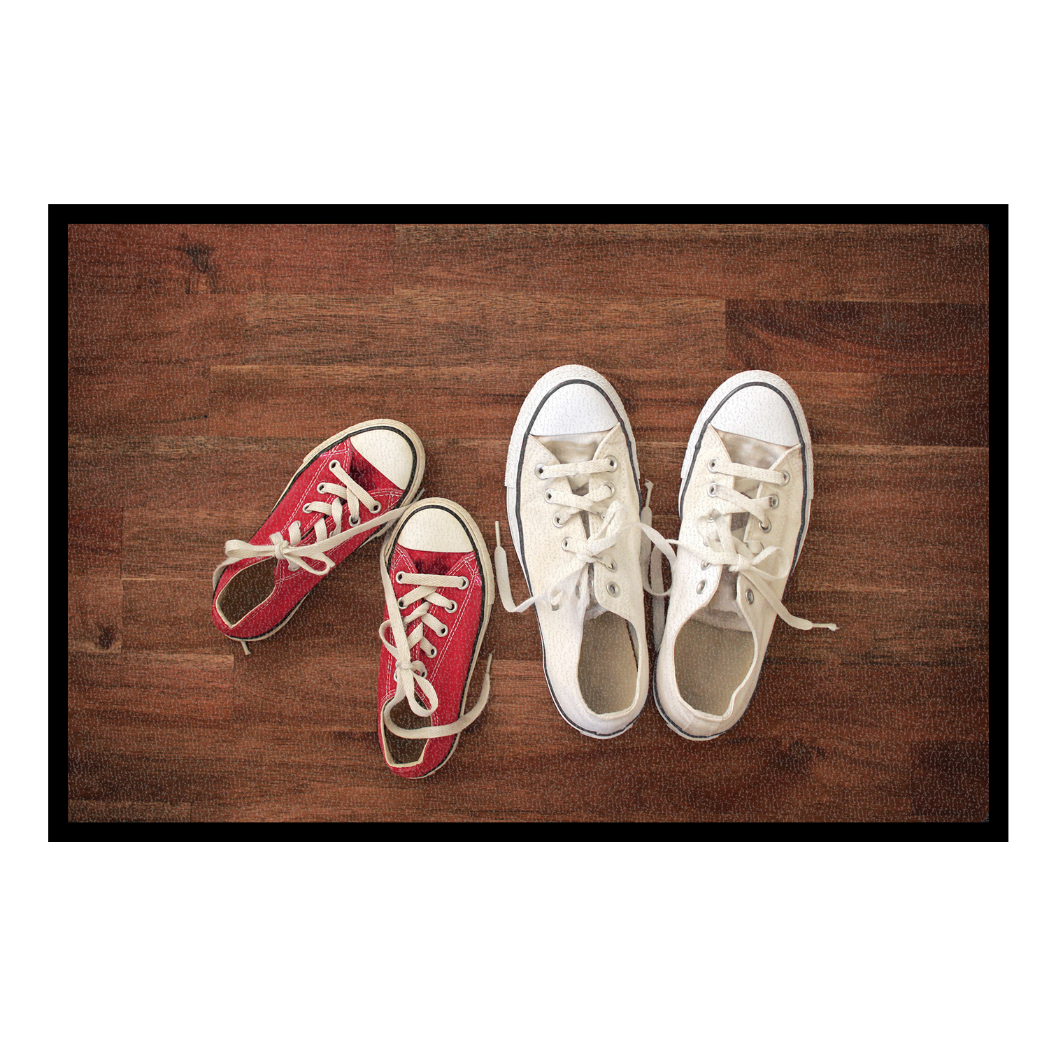 Personalisierte Fußmatte Sneaker – 1 Erwachsener & 1 Kind