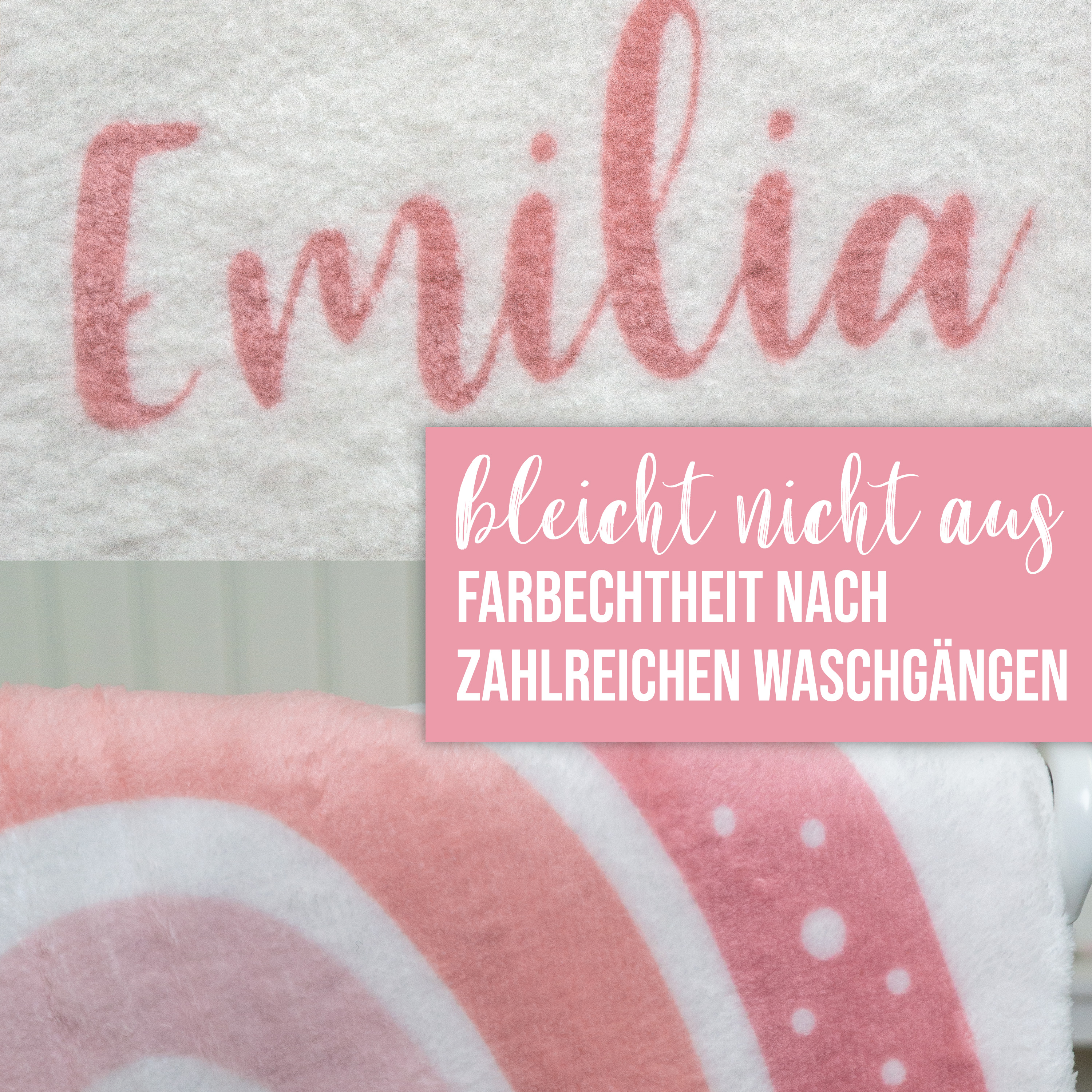 Flauschige Kuscheldecke mit Namen oder Text personalisierbar im Design Be brave Fuchs grau in drei Größen 