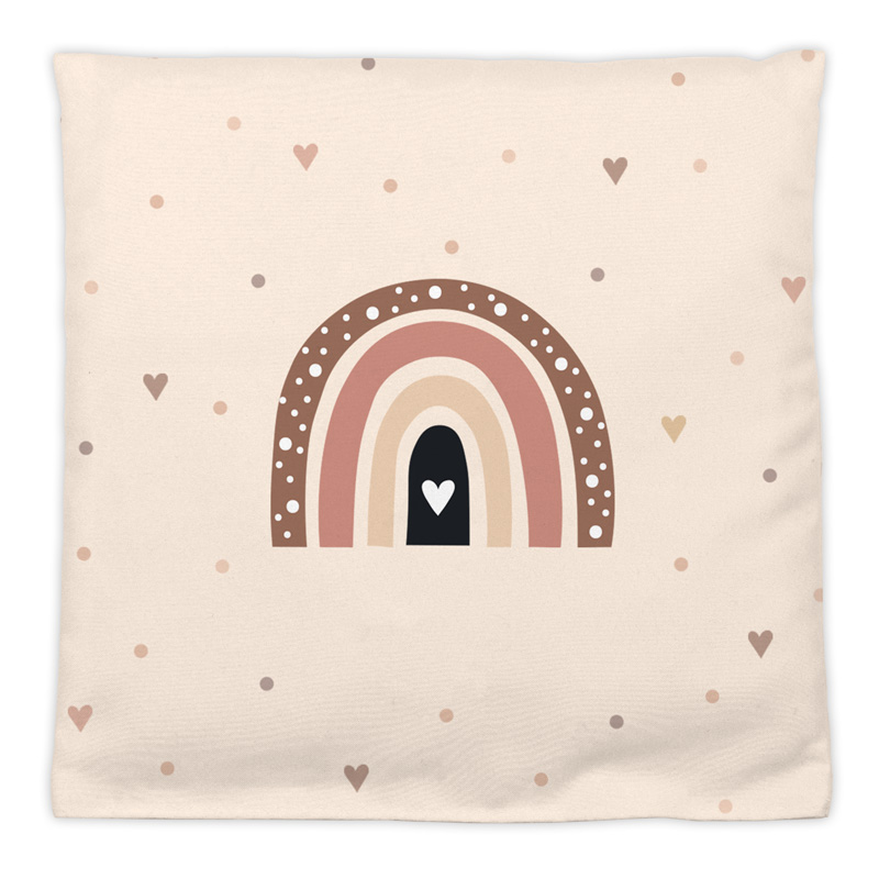 Regenbogen Herzchen - Kirschkernkissen mit Namen