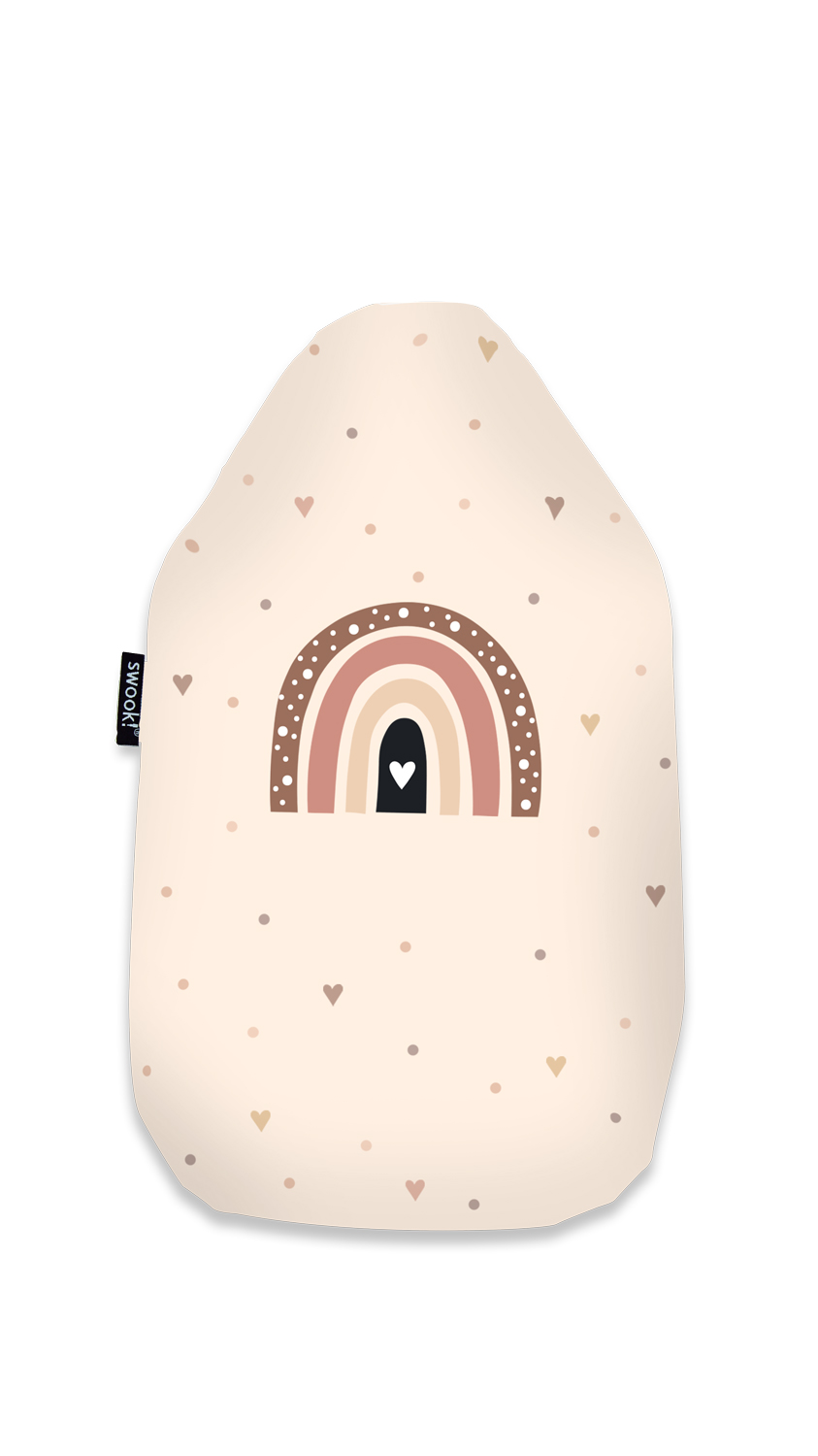 Regenbogen Herzchen - Wärmflasche mit Namen