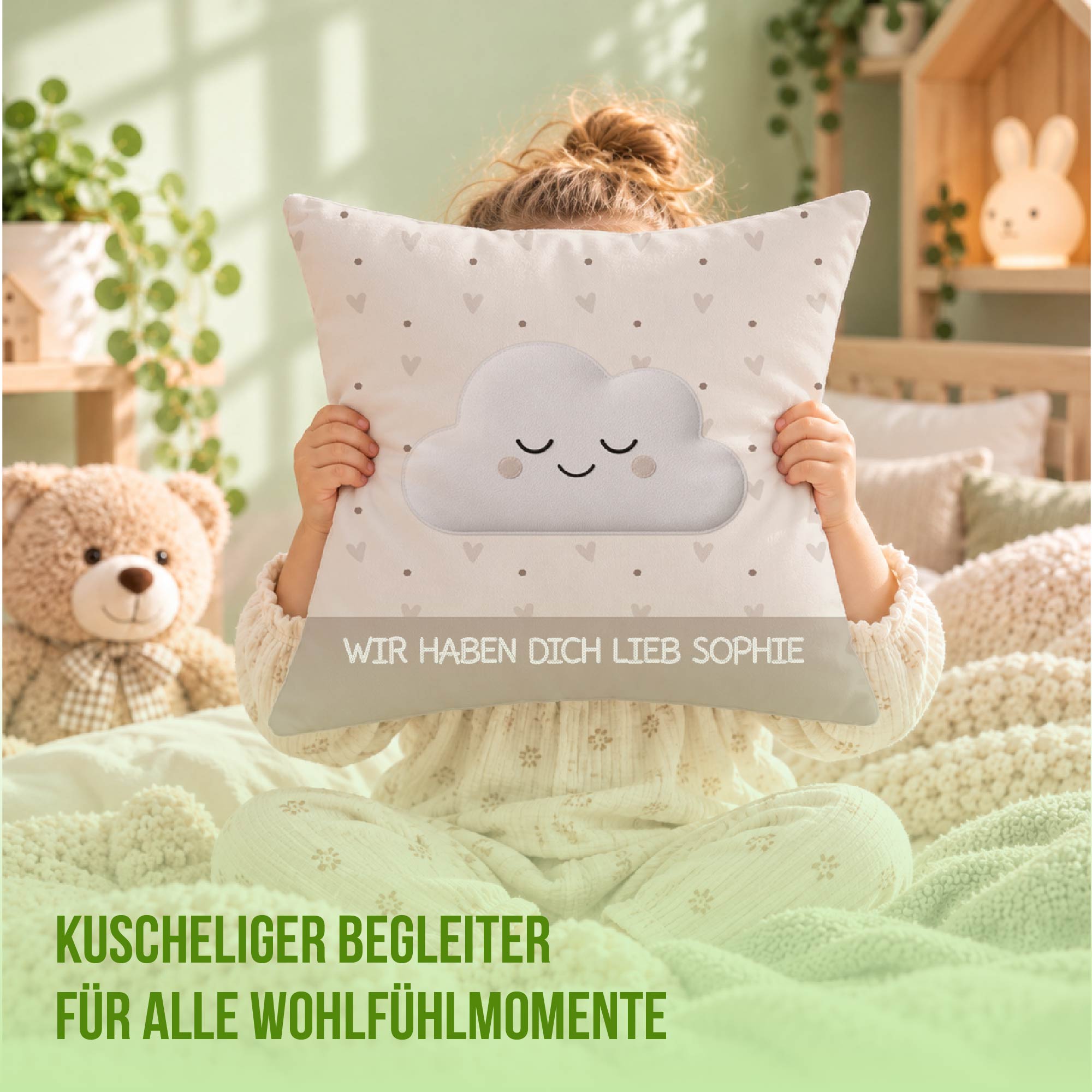 Schlummer-Kissen - Wolke - Mit Namen personalisierbar
