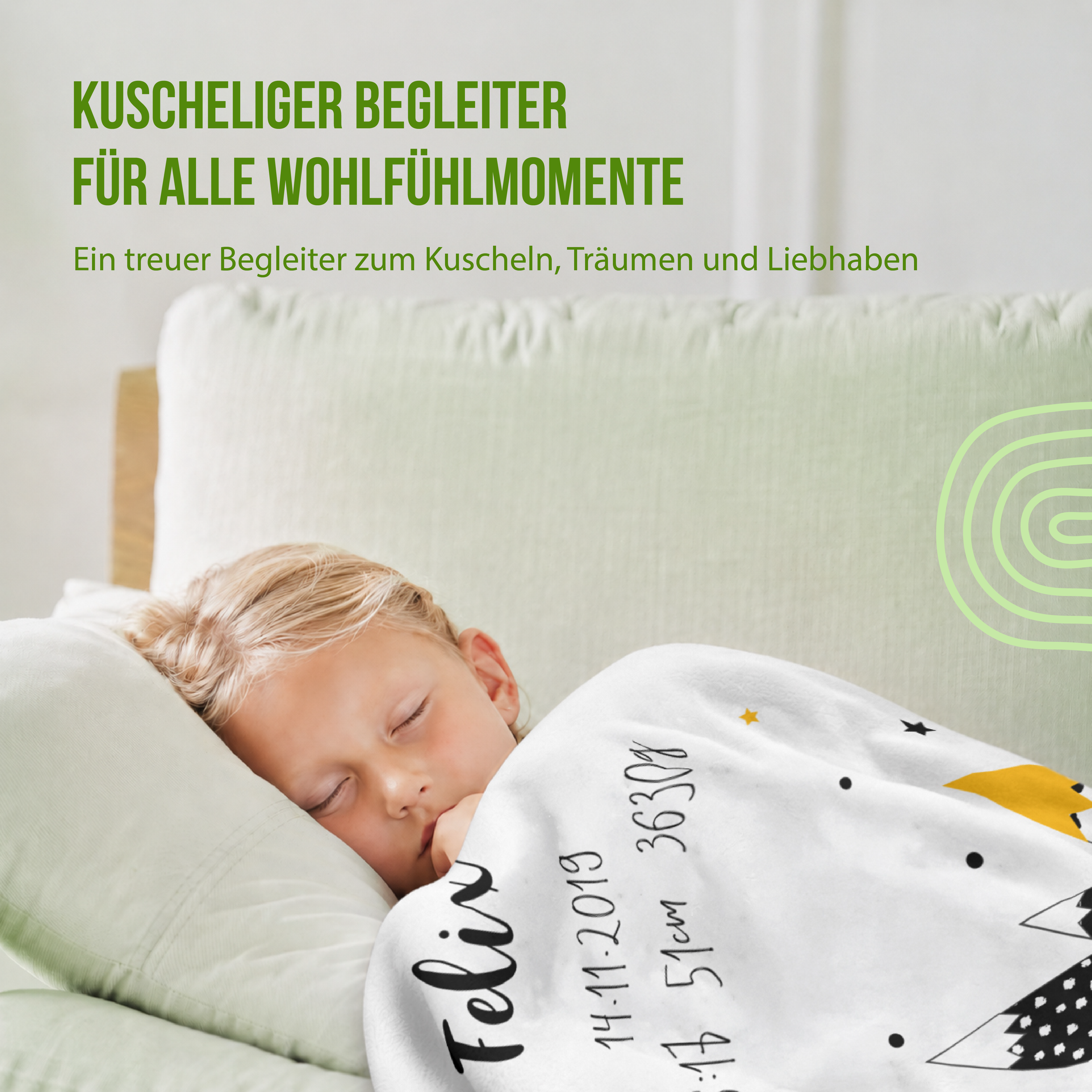Kuscheldecke - Wild Child bunt - Mit Namen oder Text personalisierbar